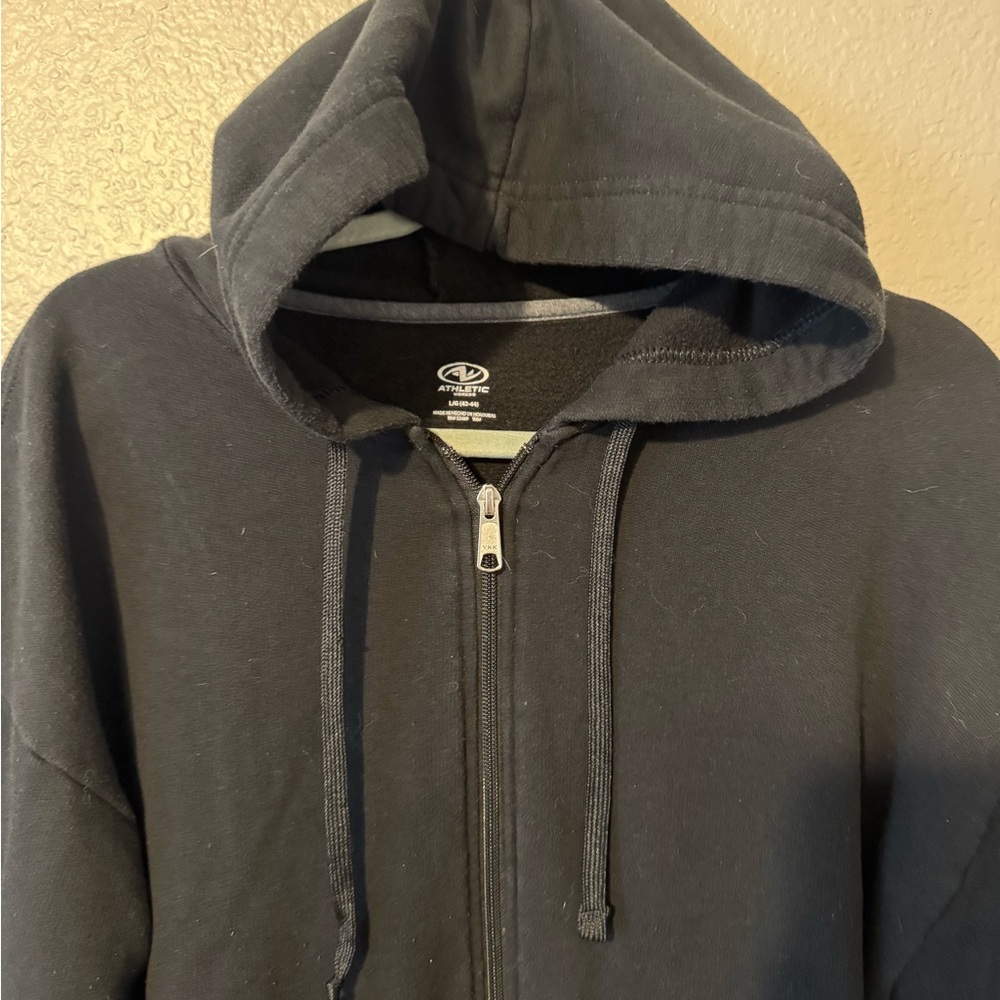 Basic Black Zip-Up Hoodie